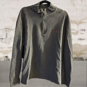 Polo Ralph Lauren Men's Gray Quarter-Zip Pullover Size XL